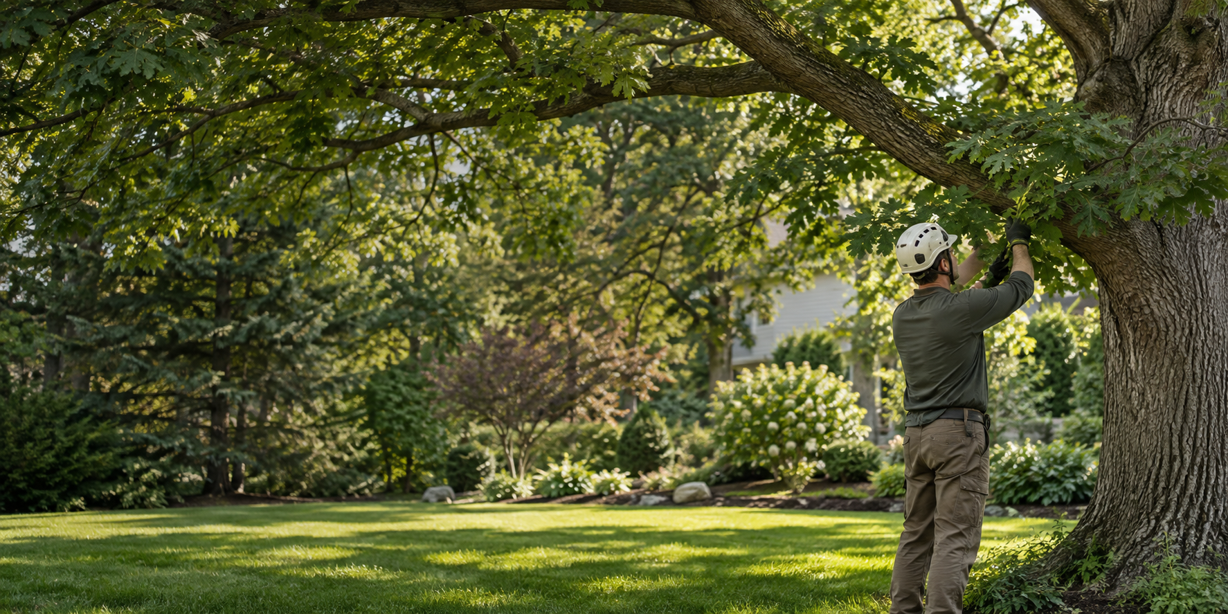 Dillmann's Tree Service Inc. illustrative service background.