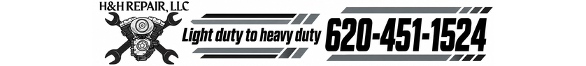 H&H Repair LLC — contact banner. Call 620-451-1524.