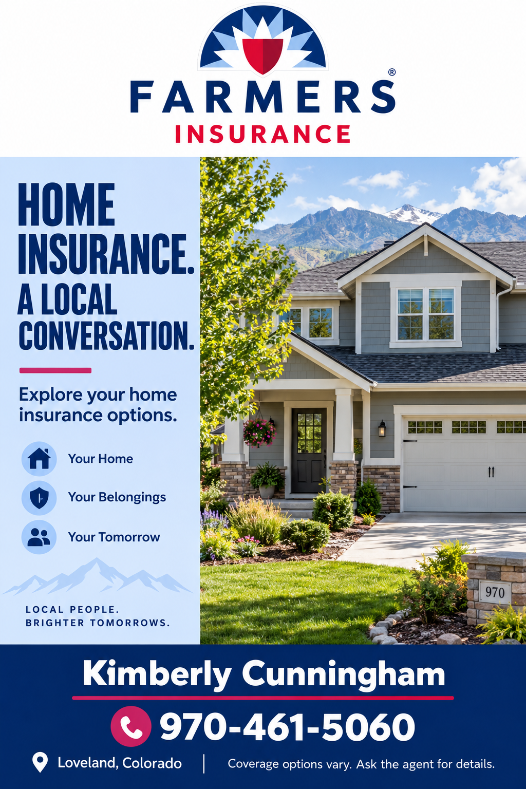Farmers Insurance — Kimberly Cunningham — advertisement 2. Call 970-461-5060.