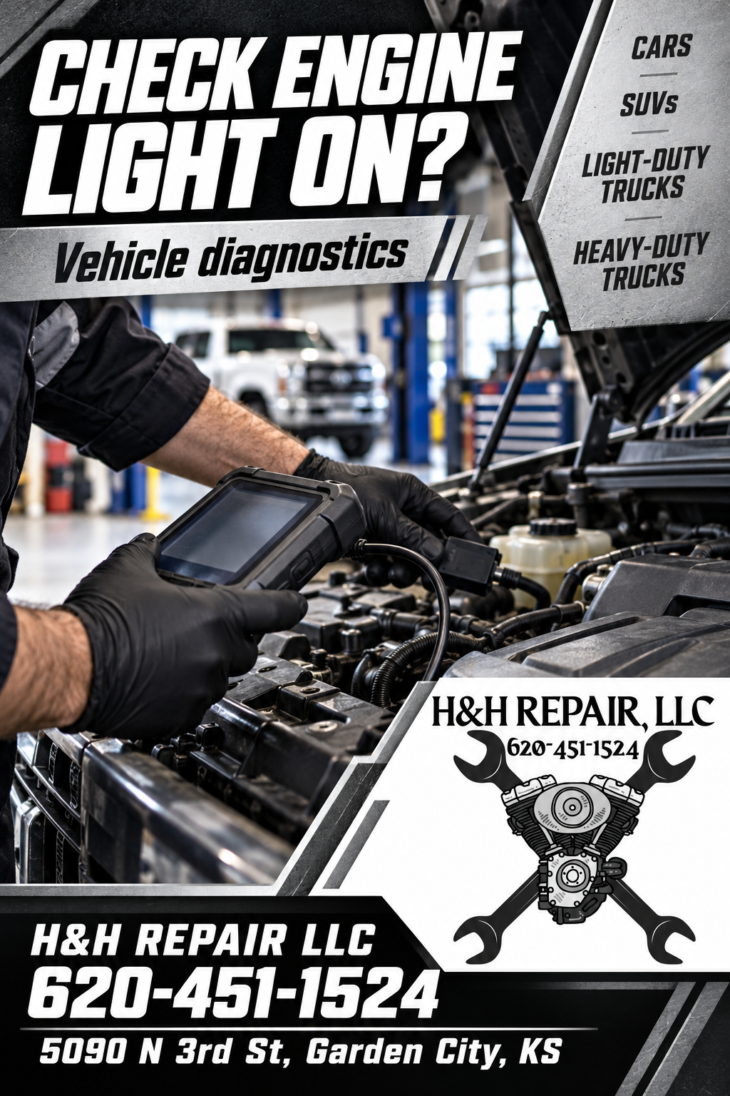 H&H Repair LLC — advertisement 2. Call 620-451-1524.