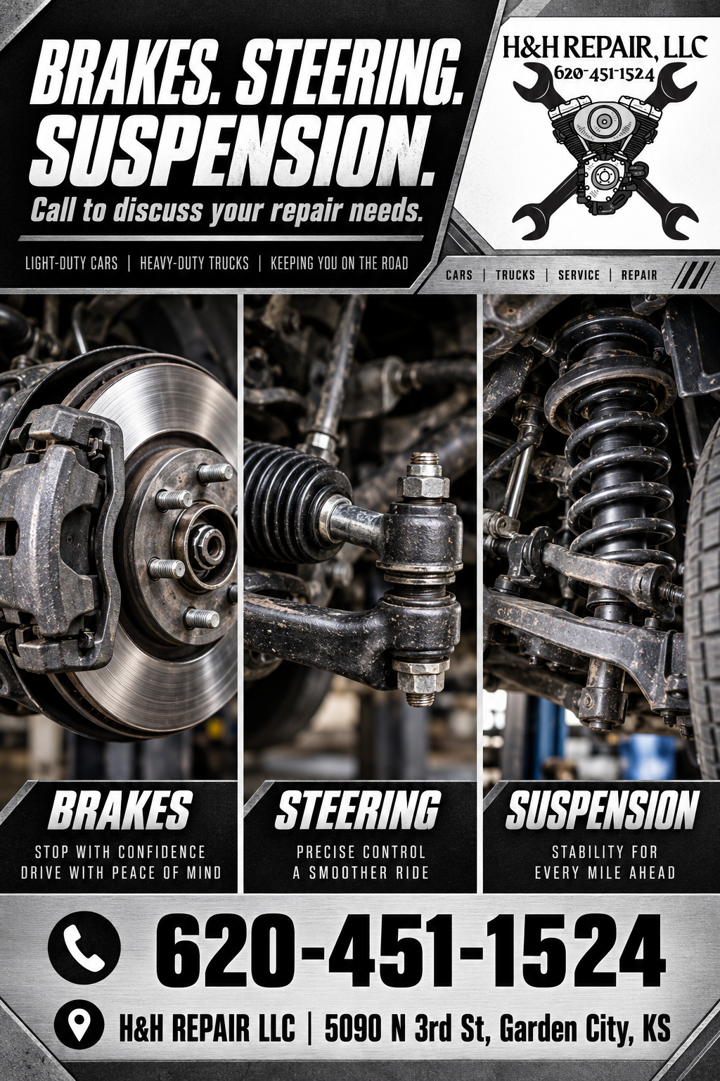H&H Repair LLC — advertisement 3. Call 620-451-1524.