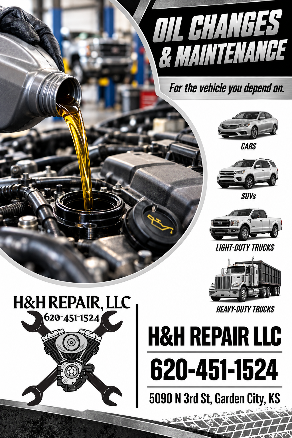 H&H Repair LLC — advertisement 4. Call 620-451-1524.